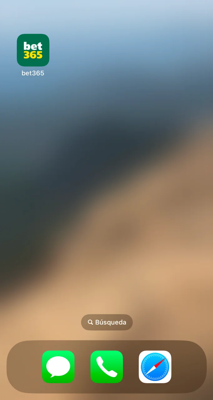 Haga clic en el icono de Bet365 en la pantalla de inicio de su teléfono.