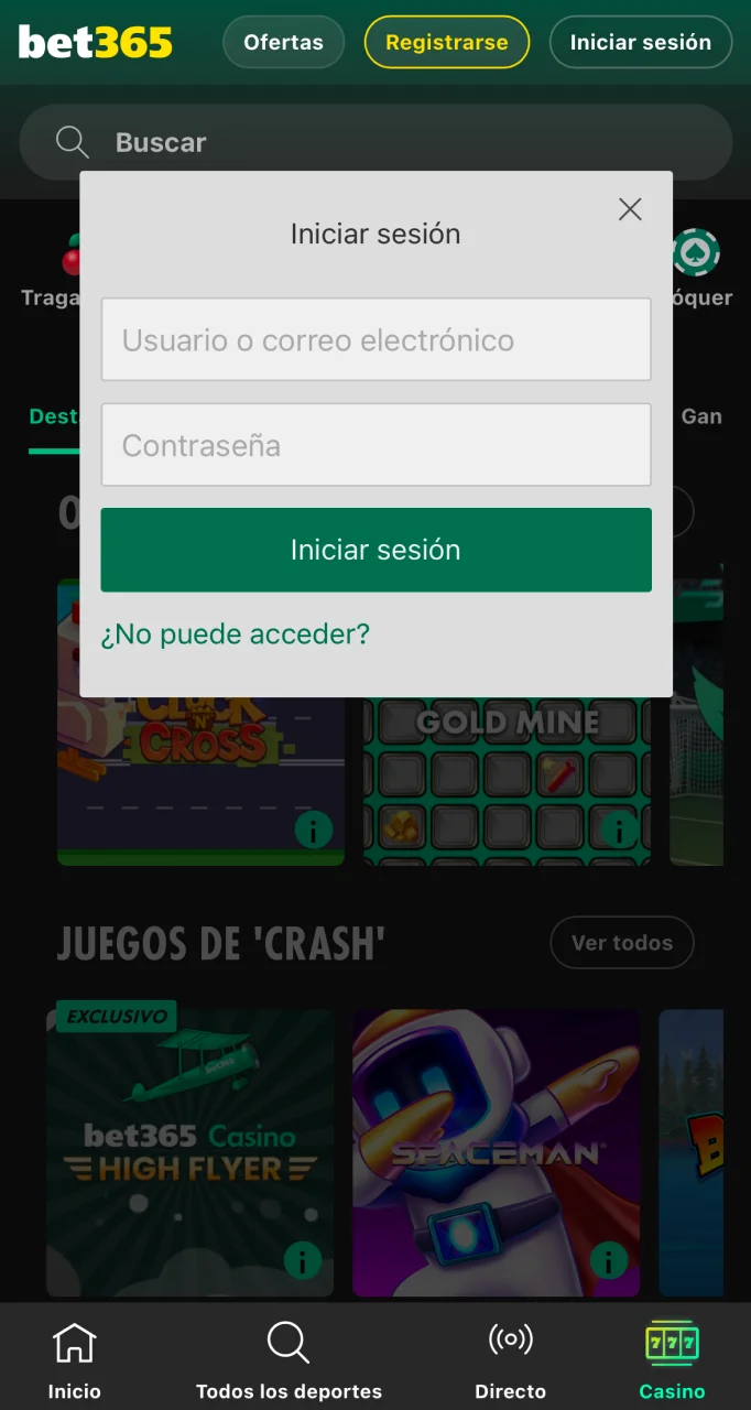 Inicie sesión en su cuenta de la aplicación Bet365 para realizar una apuesta de baloncesto.