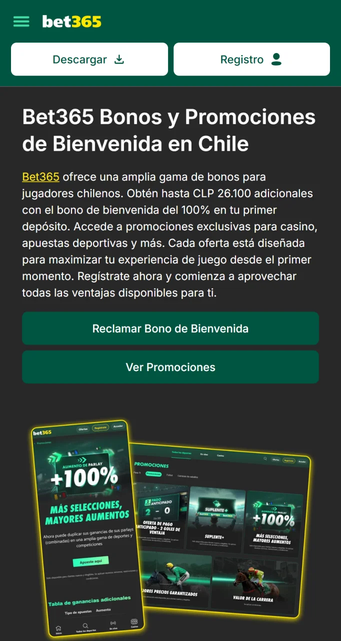 Siga el enlace y cree una cuenta en la plataforma Bet365.