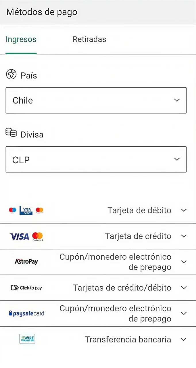 Visita la sección de cajero del sitio web de Bet365 para ver los límites.