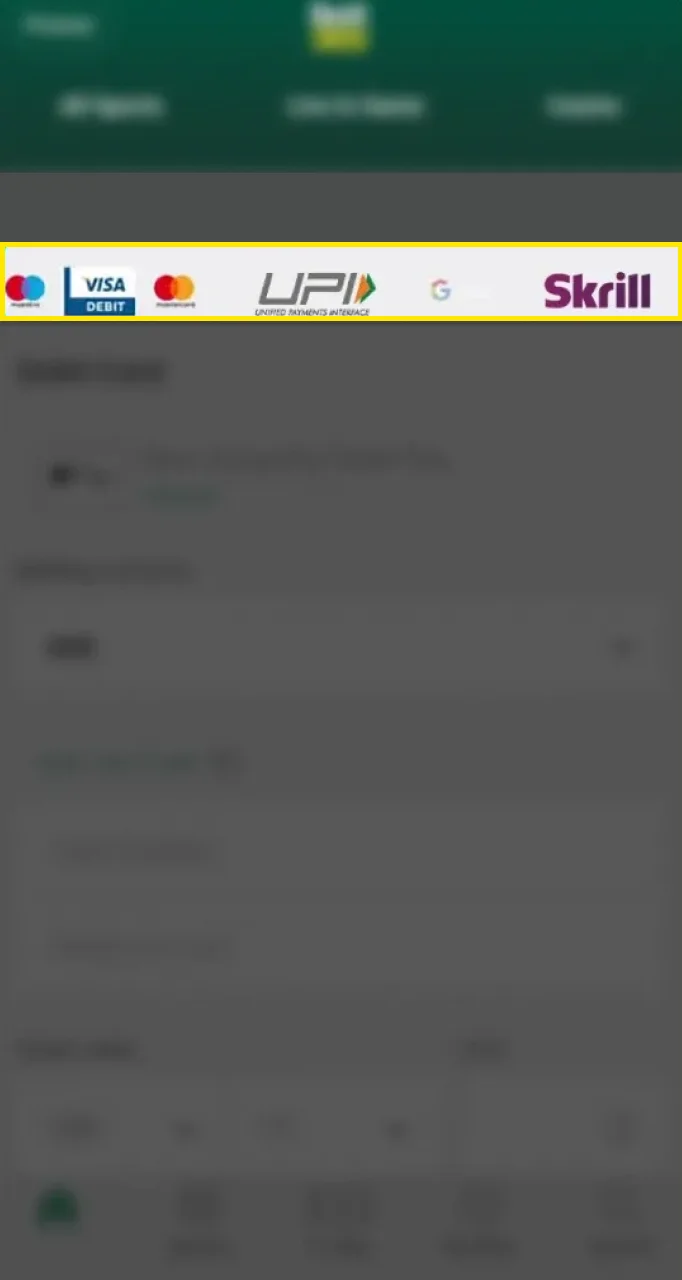 Explora los límites disponibles y elige un método para financiar tu cuenta Bet365.
