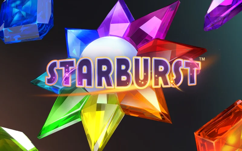 Maravíllate con las brillantes gemas en la legendaria tragamonedas Starburst en Bet365 Casino.